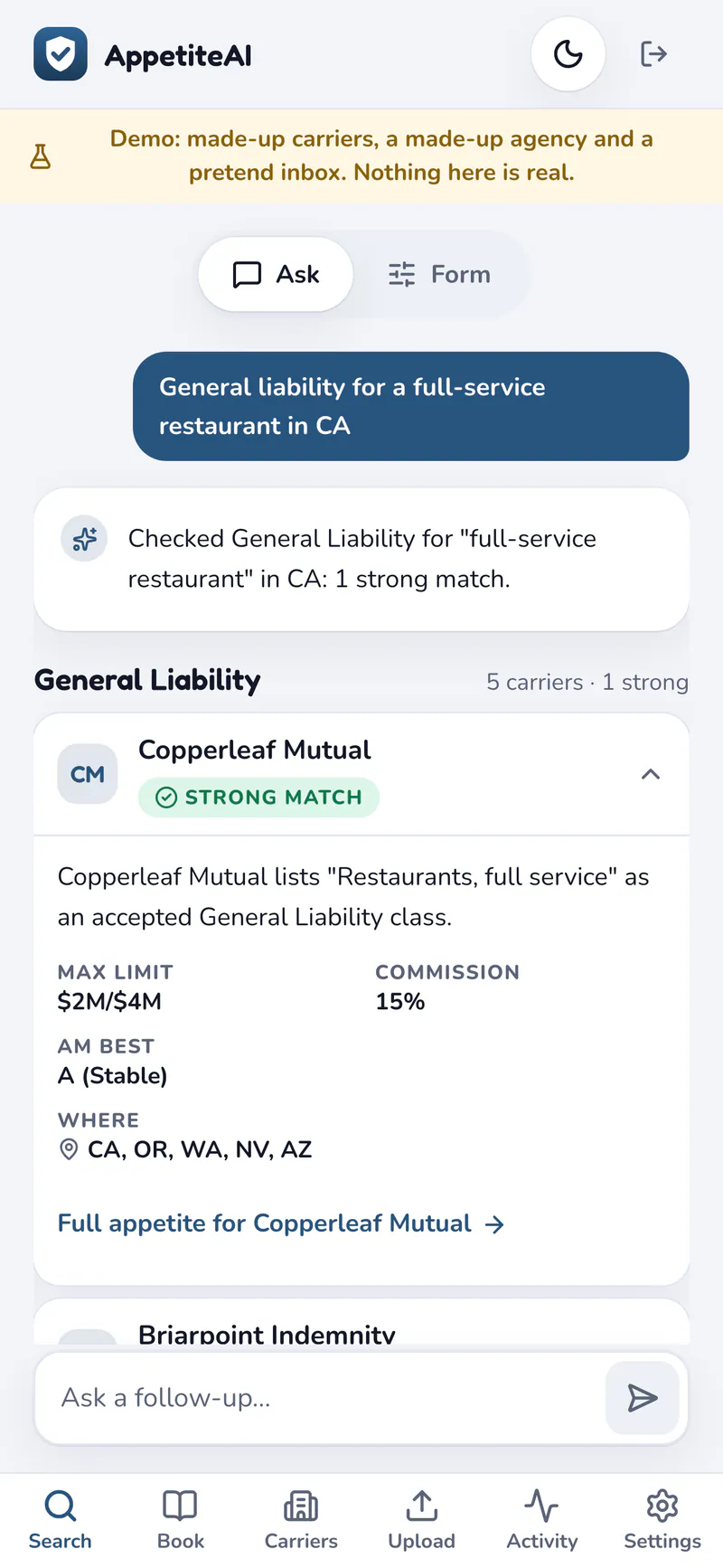 AppetiteAI on a phone: AppetiteAI on a phone