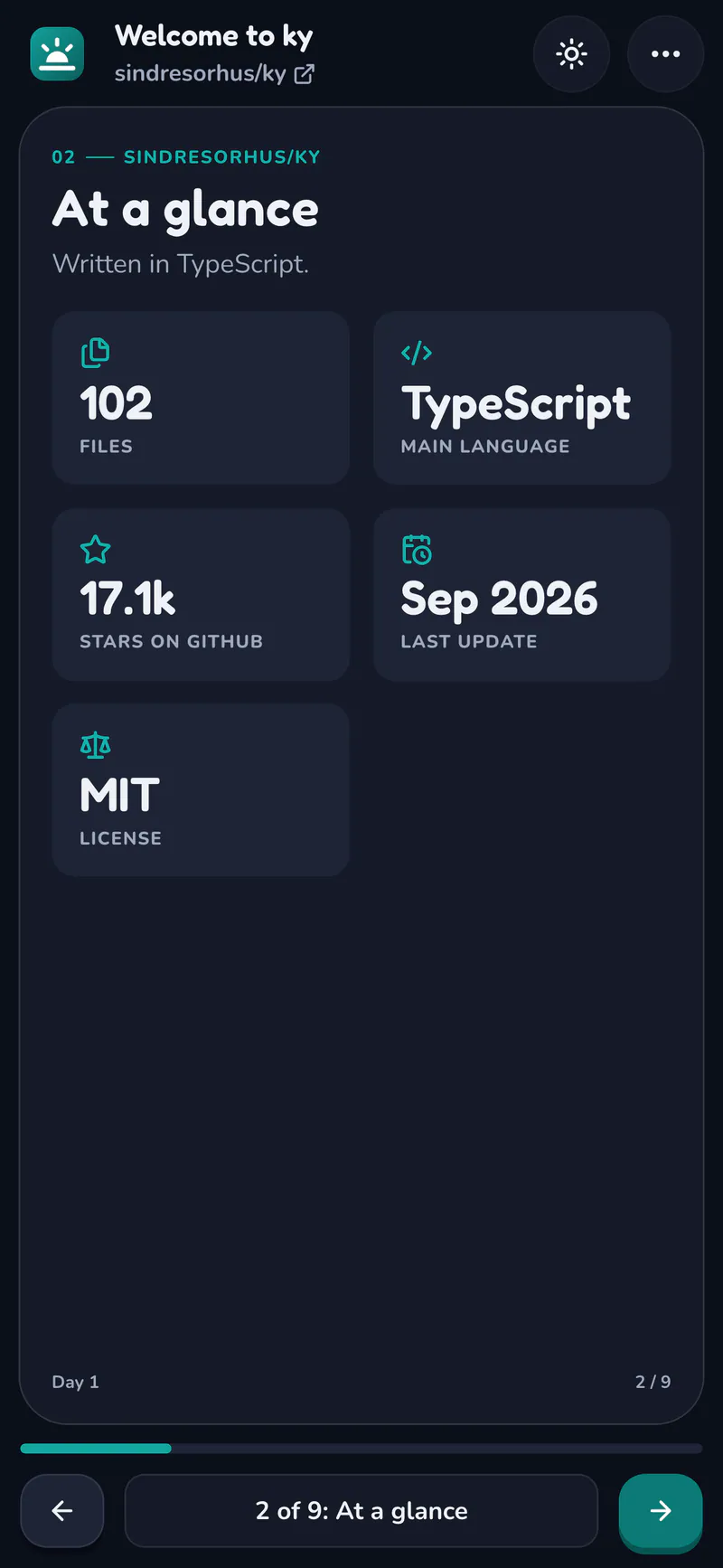 Day 1 on a phone: A repo at a glance