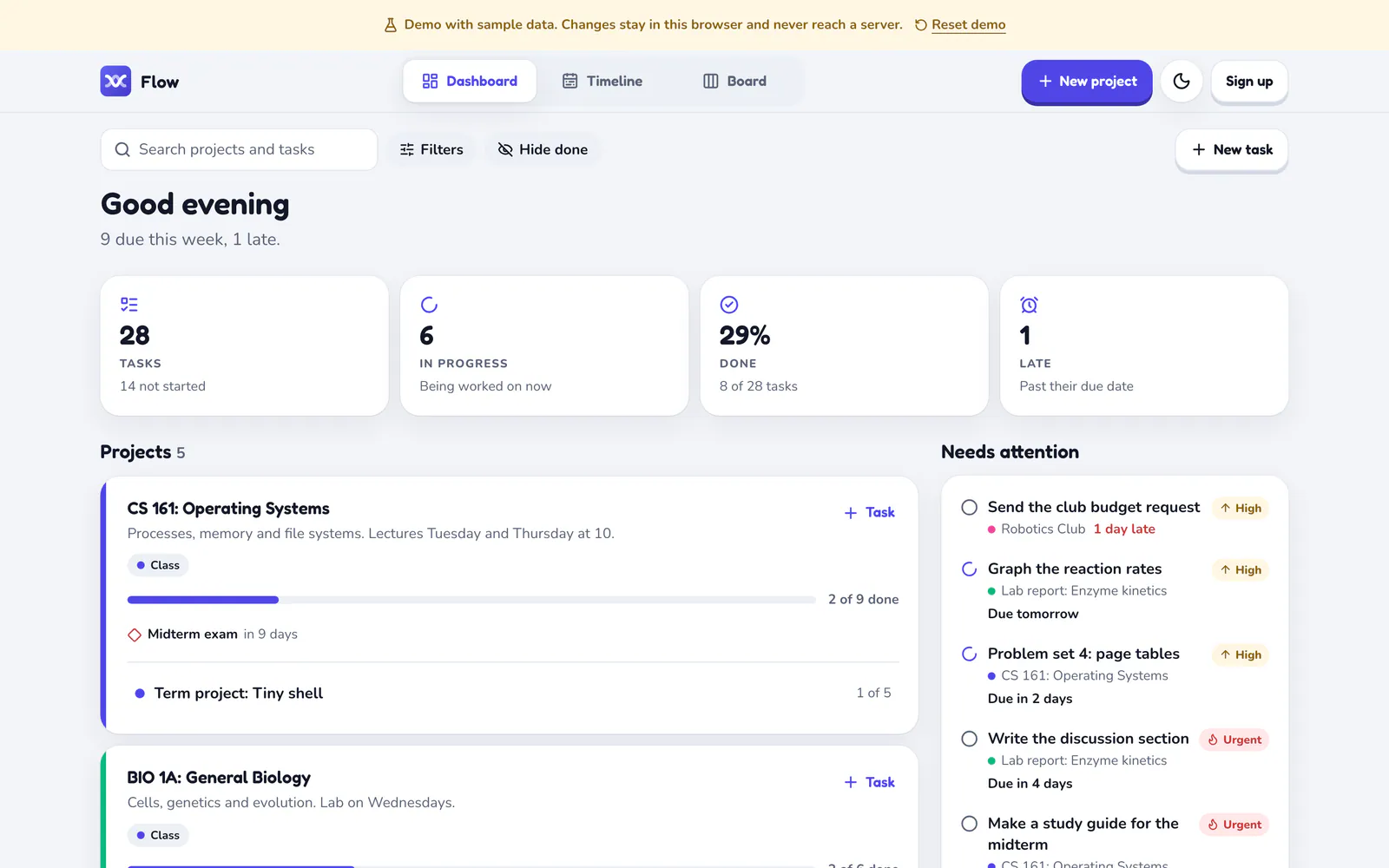 Flow on a laptop: Your term at a glance