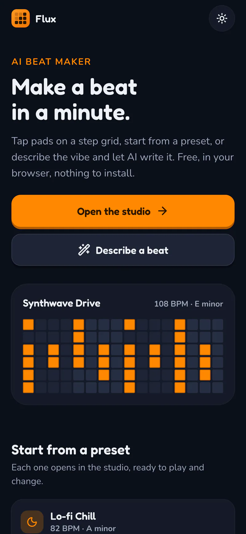 Flux on a phone: Flux on a phone