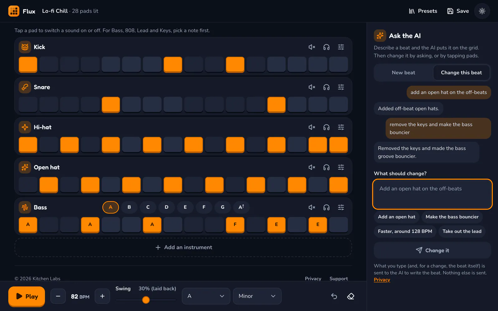Flux on a laptop: Describe a vibe and AI writes the pattern