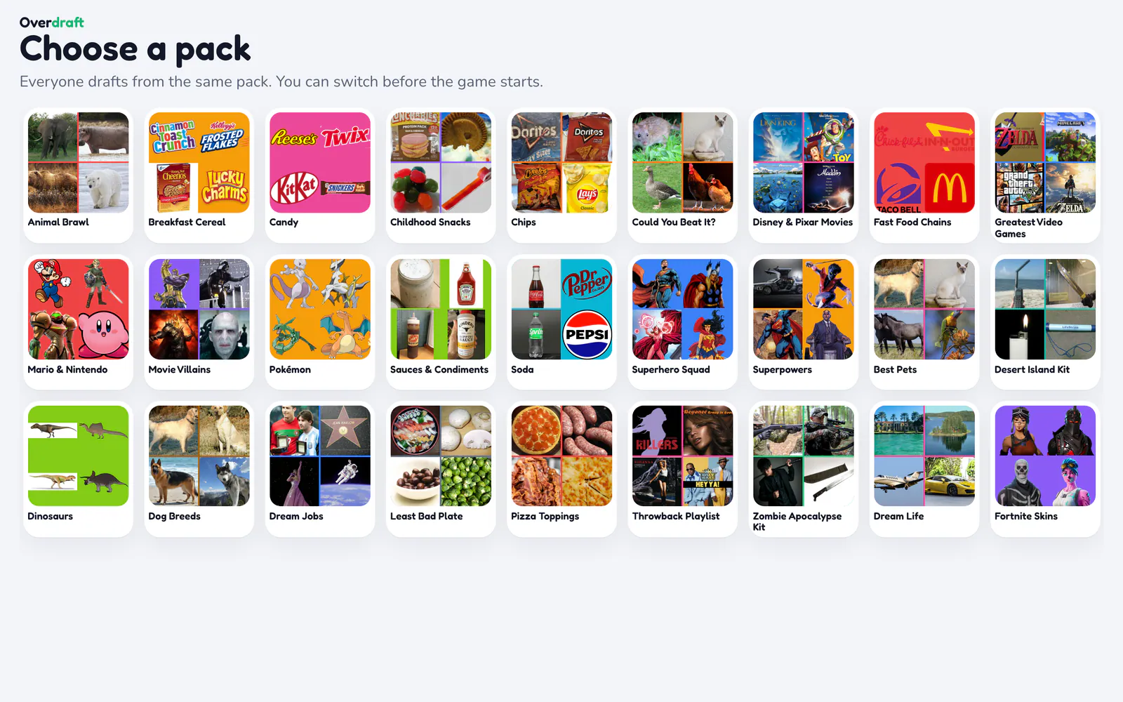 Overdraft on a laptop: Pick a pack: anything from cereal to superheroes