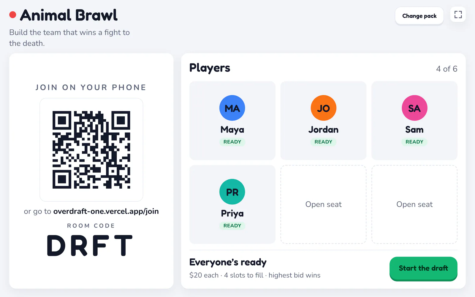 Overdraft on a laptop: Friends join by scanning a code with their phones