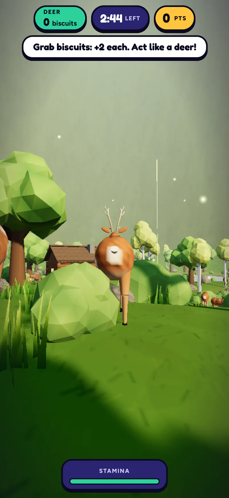 Playground on a phone: Nara Shootout: grab biscuits and act like a deer