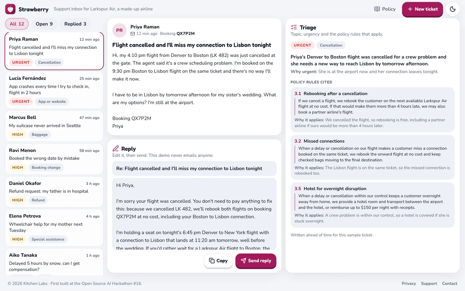 Strawberry on a laptop: Every email sorted by topic and urgency