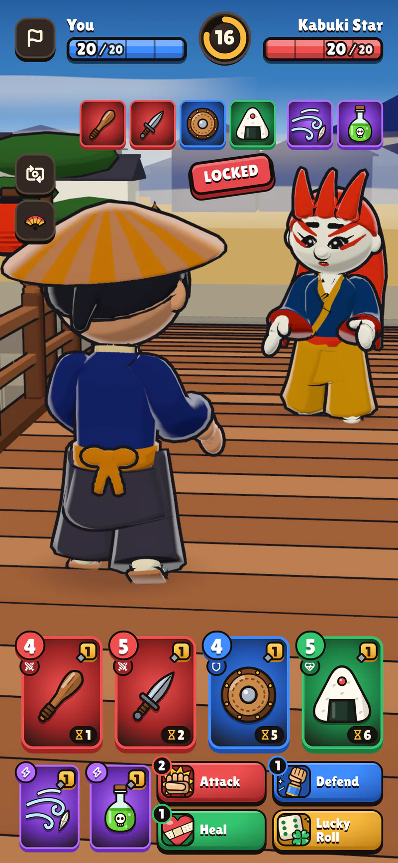 Ukiyo Duels on a phone: A duel on a phone