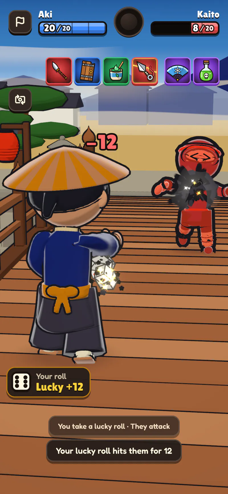 Ukiyo Duels on a phone: The Lucky Roll: a big hit or a big miss